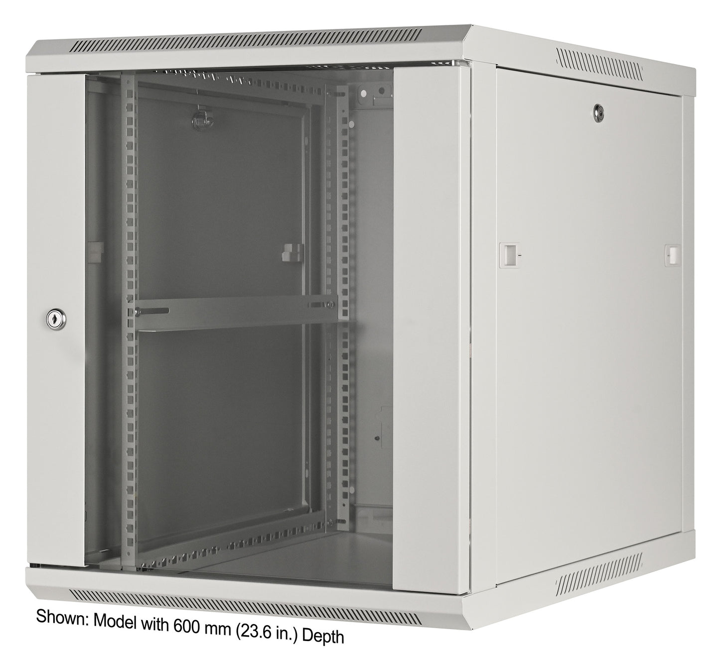 12U 19" Wall Mount Network Cabinet, Standard Line, 450 mm (17.7 in.) Depth, Gray Image 1