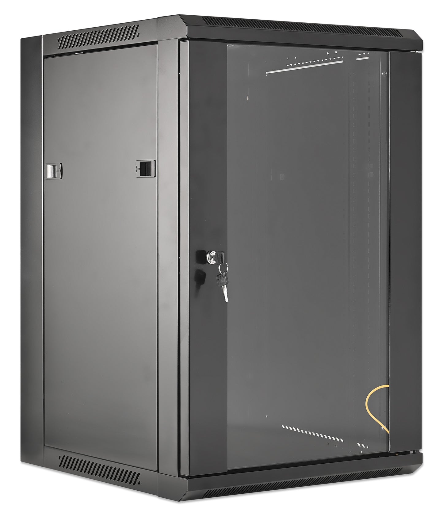 15U 19" Wall Mount Network Cabinet, Standard Line, 450 mm (17.7 in.) Depth, Black Image 2
