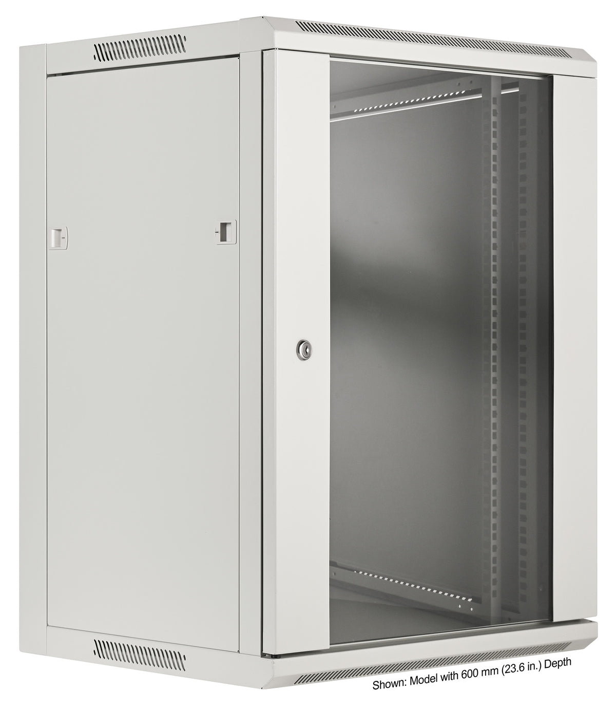 19" Wallmount Cabinet, 15U, 450 mm (17.7 in.) Depth, Gray Image 2