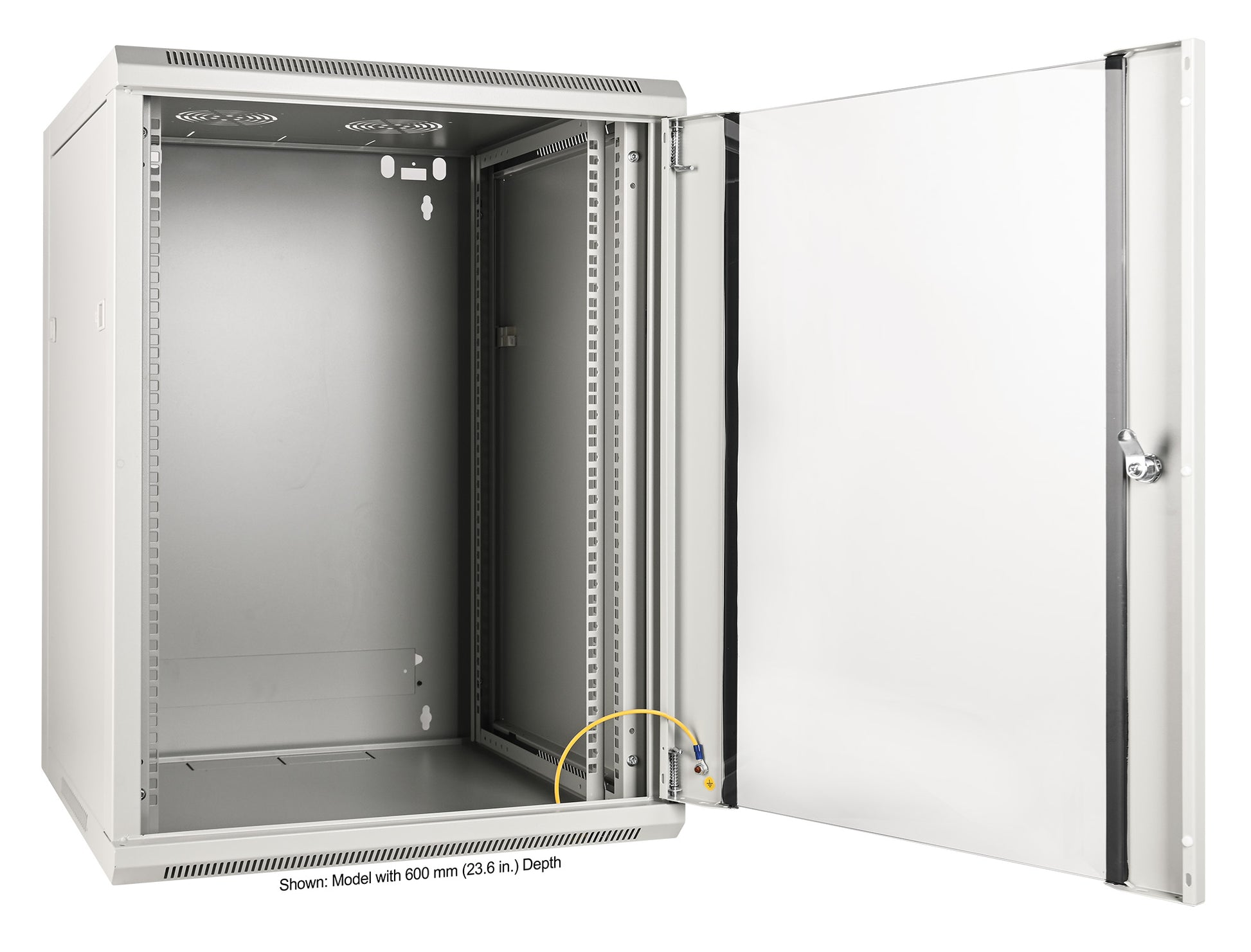 19" Wallmount Cabinet, 15U, 450 mm (17.7 in.) Depth, Gray Image 5