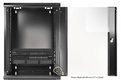 15U 19" Wallmount Cabinet, Standard Line, 600 mm (23.6 in.) Depth, Black Image 8