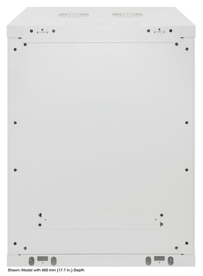 15U 19" Wall Mount Network Cabinet, Standard Line, 600 mm (23.6 in.) Depth, Gray Image 4