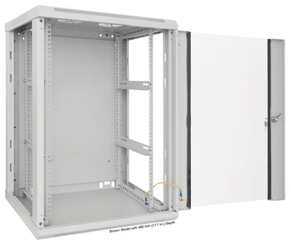 15U 19" Wall Mount Network Cabinet, Standard Line, 600 mm (23.6 in.) Depth, Gray Image 8