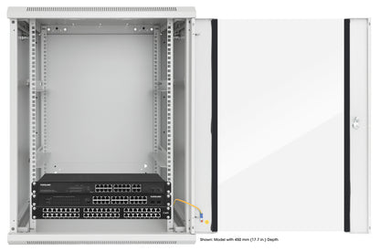 15U 19" Wall Mount Network Cabinet, Standard Line, 600 mm (23.6 in.) Depth, Gray Image 10