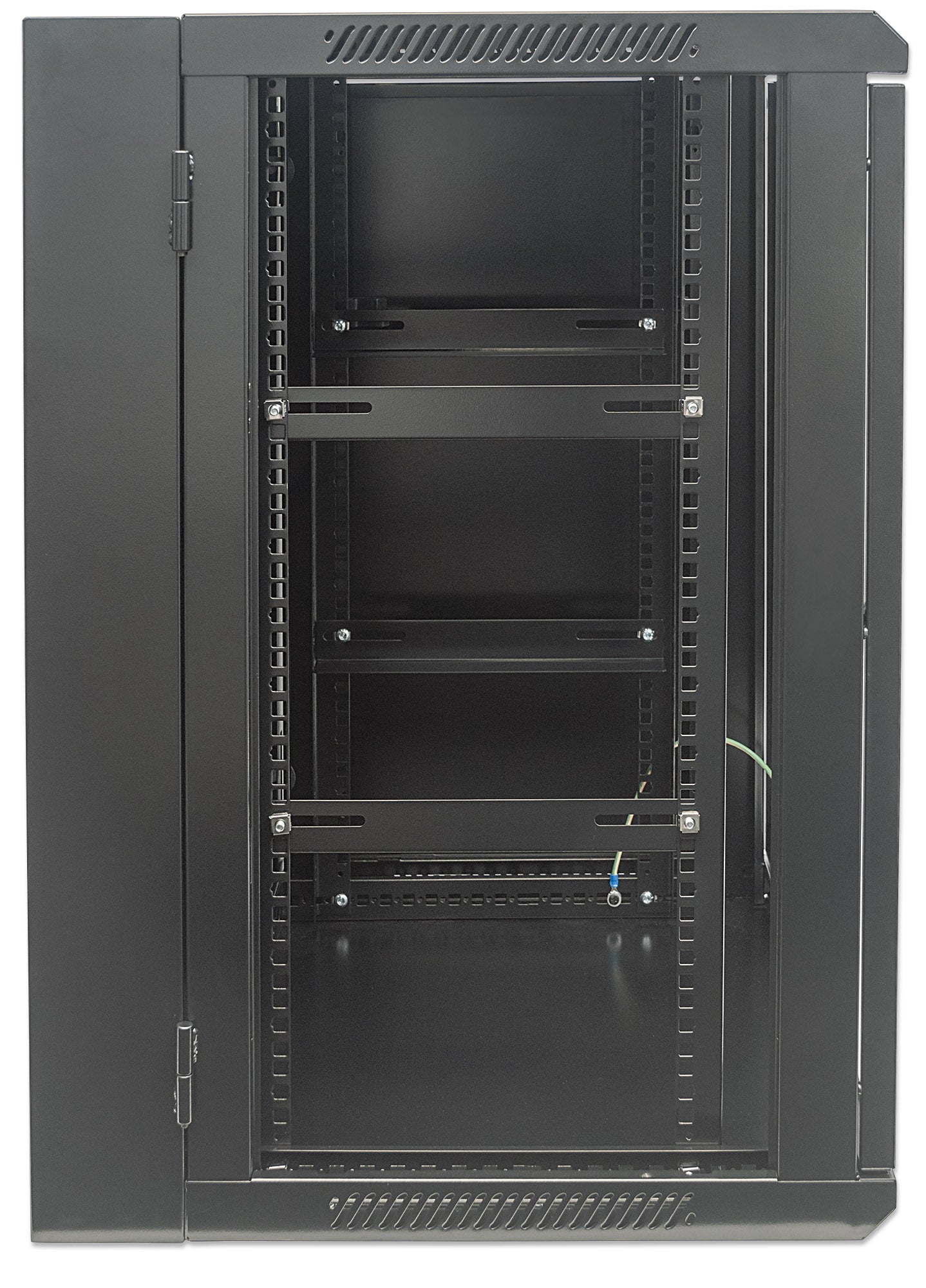 15U 19" Swing Out Wall Mount Network Cabinet, Standard Line, 550 mm (21.7 in.) Depth, Black Image 4