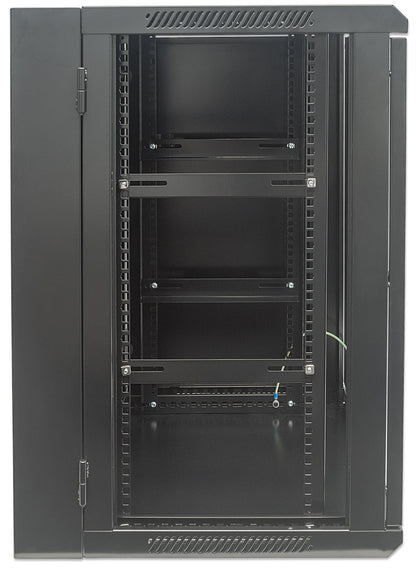 15U 19" Swing Out Wall Mount Network Cabinet, Standard Line, 550 mm (21.7 in.) Depth, Black Image 4