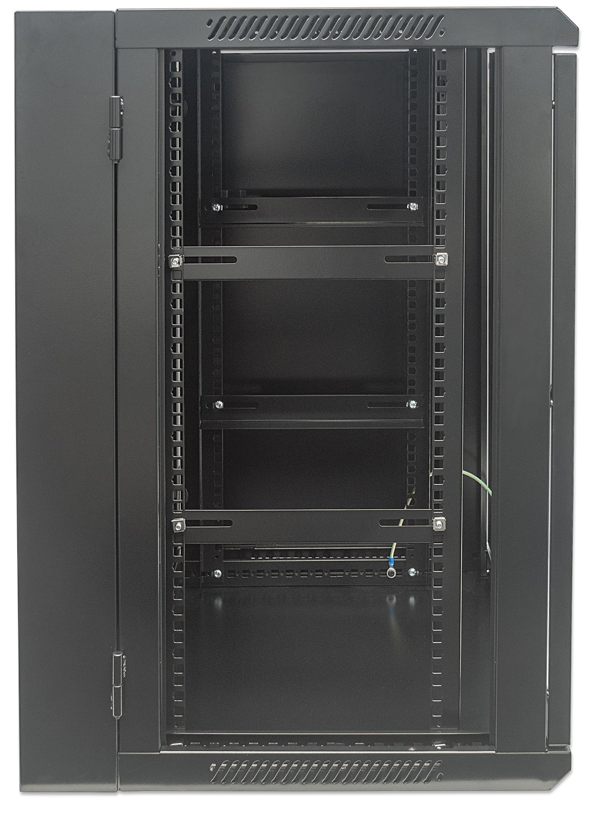 15U 19" Swing Out Wall Mount Network Cabinet, Standard Line, 550 mm (21.7 in.) Depth, Black Image 4