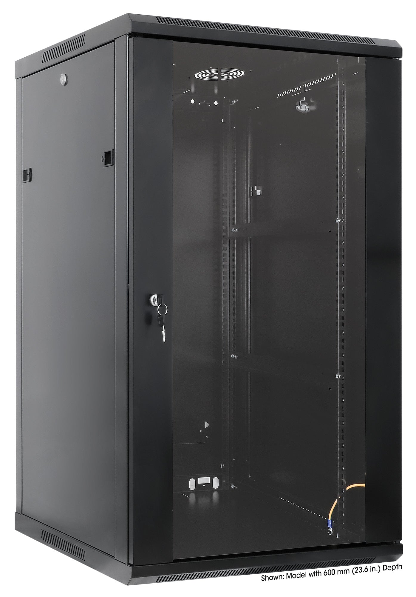 20U 19" Wall Mount Network Cabinet, Standard Line, 450 mm (17.7 in.) Depth, Black Image 2