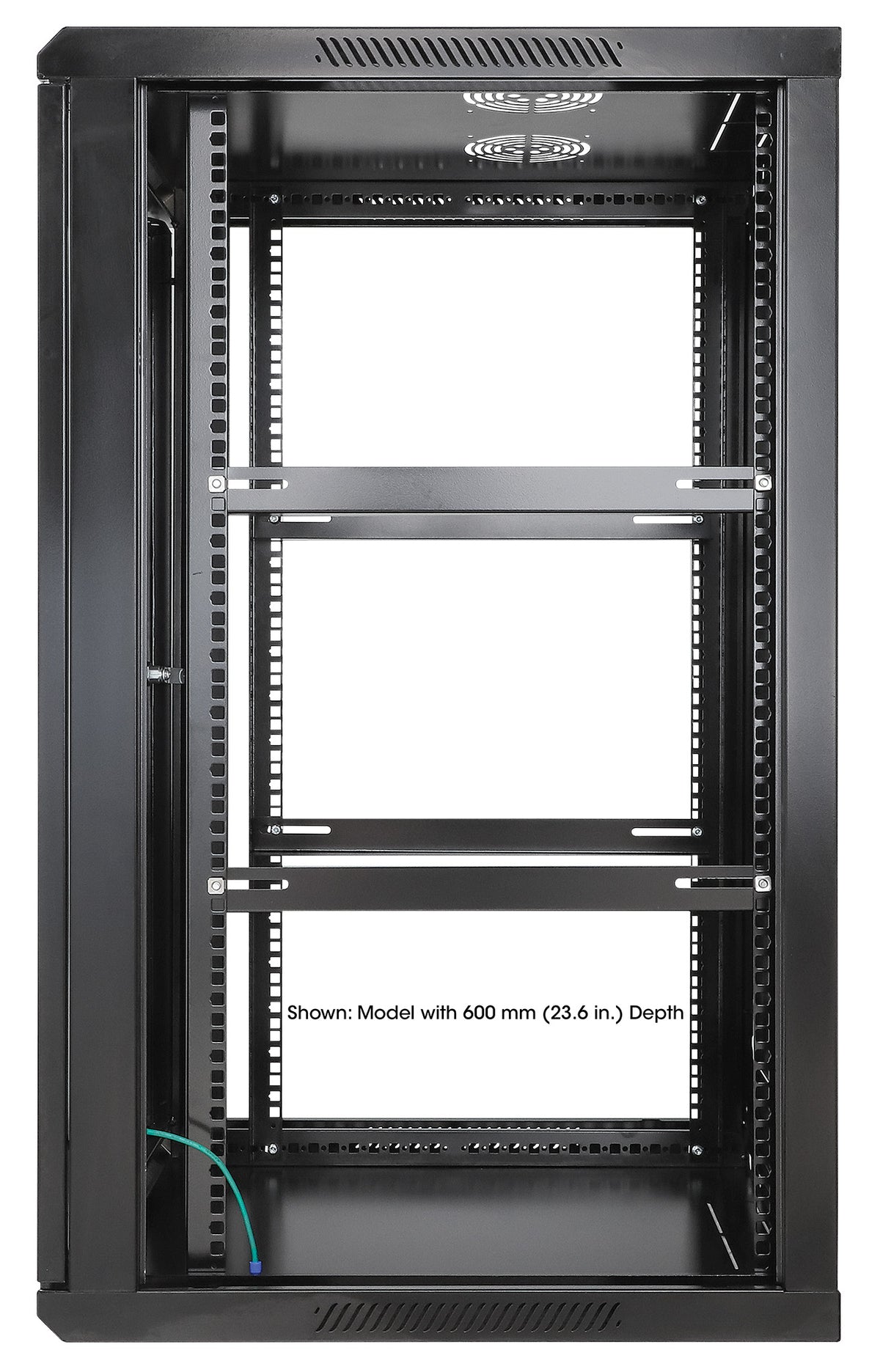 20U 19" Wall Mount Network Cabinet, Standard Line, 450 mm (17.7 in.) Depth, Black Image 5