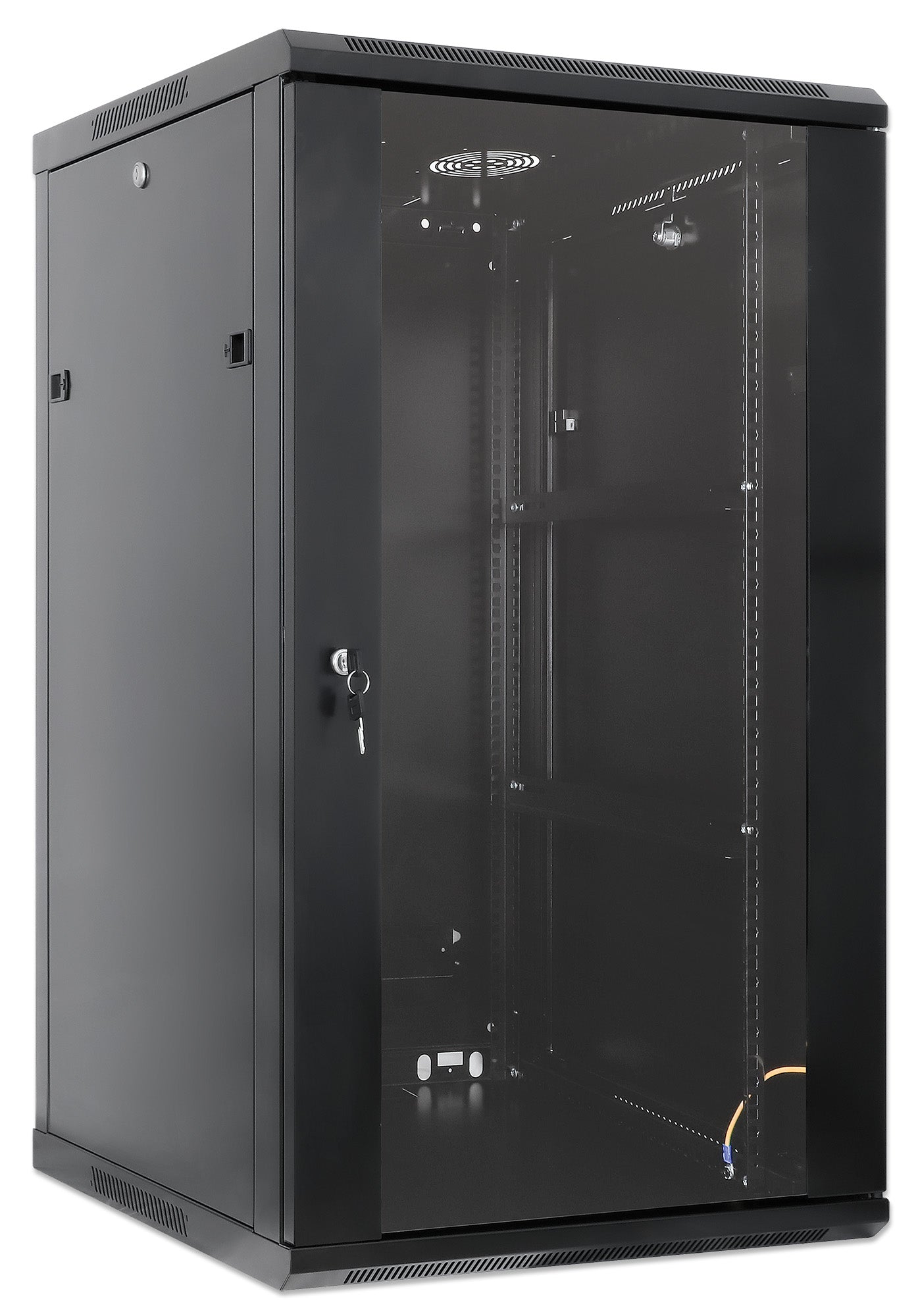 20U 19" Wall Mount Network Cabinet, 600 mm (23.6 in.) Depth, Black Image 2