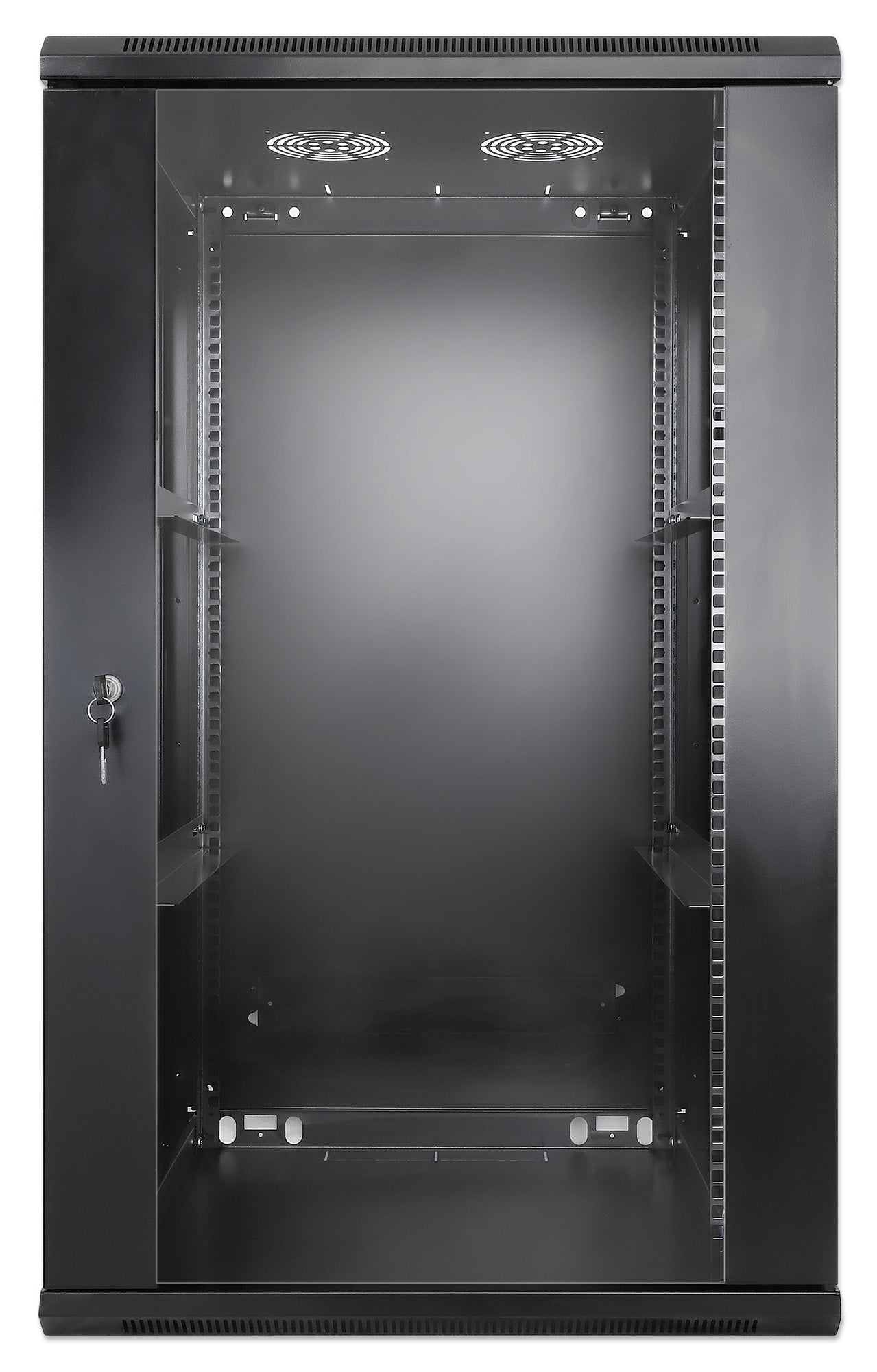 20U 19" Wall Mount Network Cabinet, 600 mm (23.6 in.) Depth, Black Image 3