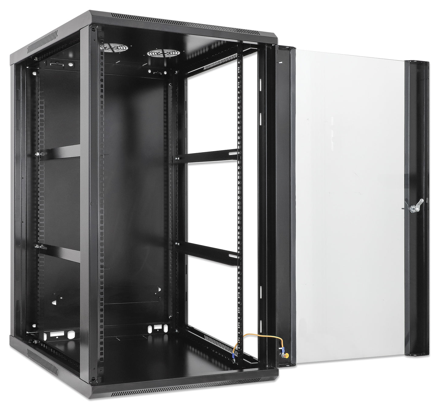 20U 19" Wall Mount Network Cabinet, 600 mm (23.6 in.) Depth, Black Image 6