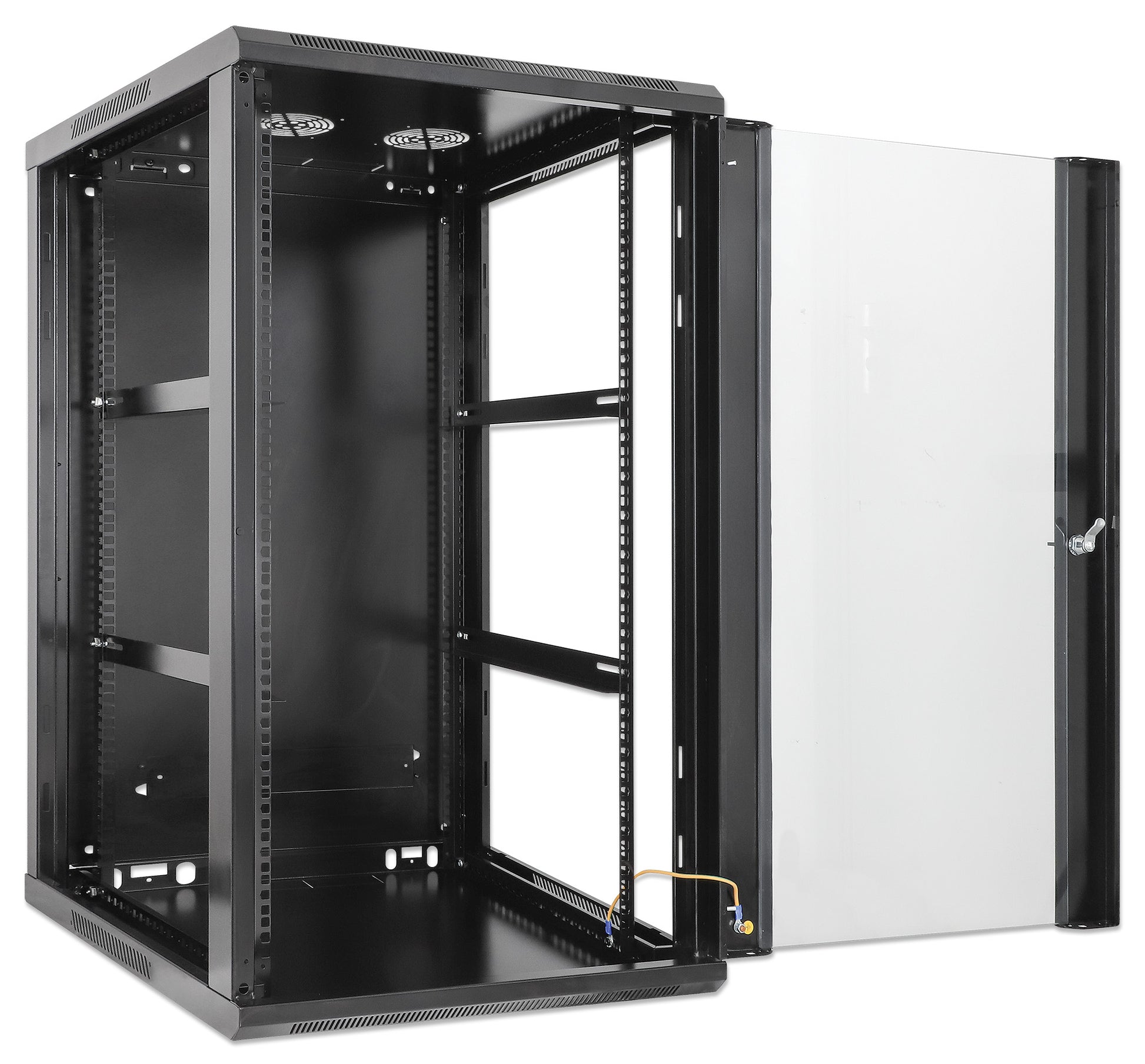 20U 19" Wall Mount Network Cabinet, 600 mm (23.6 in.) Depth, Black Image 6