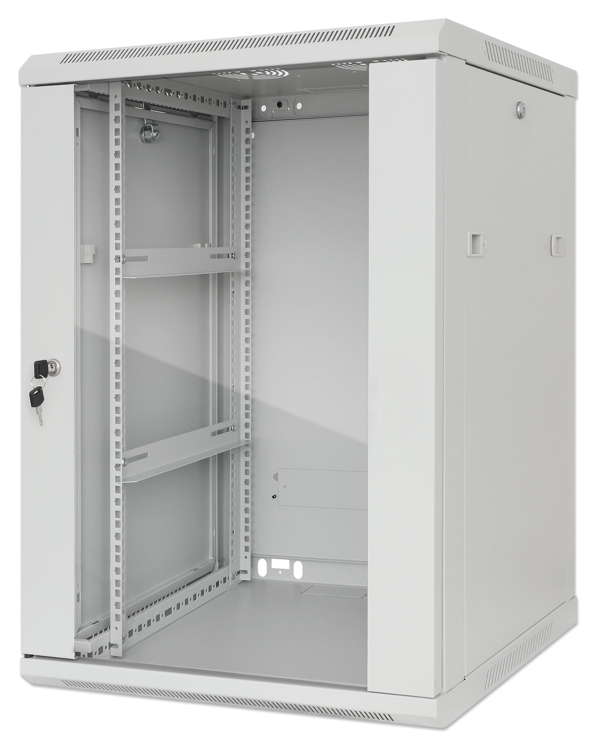 19" Wallmount Cabinet, 20U, 450 mm (17.7 in.) Depth, Gray Image 1