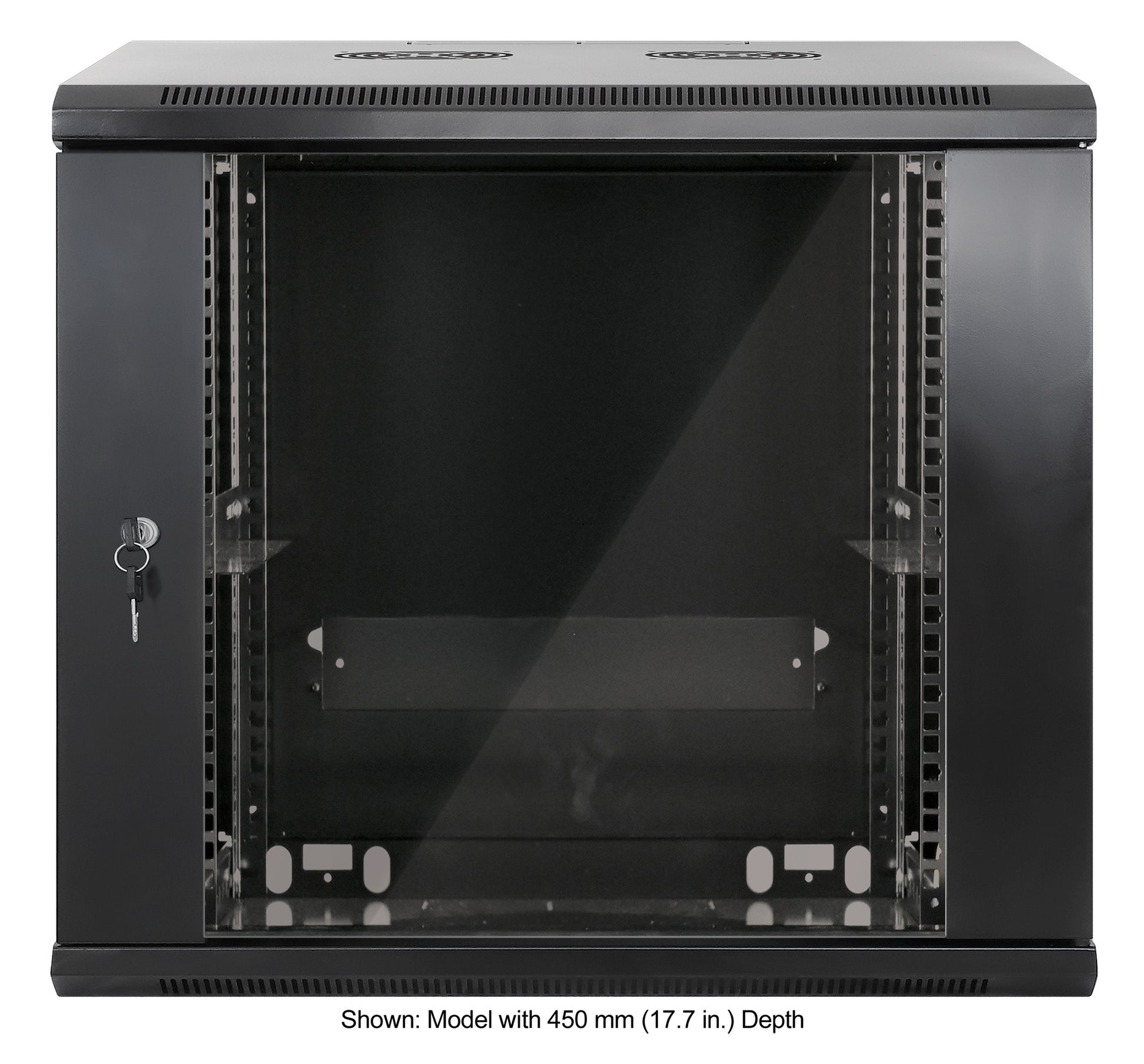 9U 19" Wall Mount Network Cabinet, Standard Line, 600 mm (23.6 in.) Depth, Black Image 3