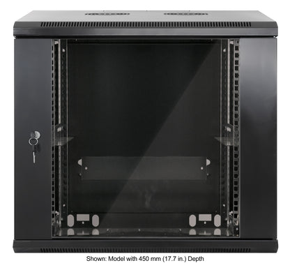 9U 19" Wall Mount Network Cabinet, Standard Line, 600 mm (23.6 in.) Depth, Black Image 3