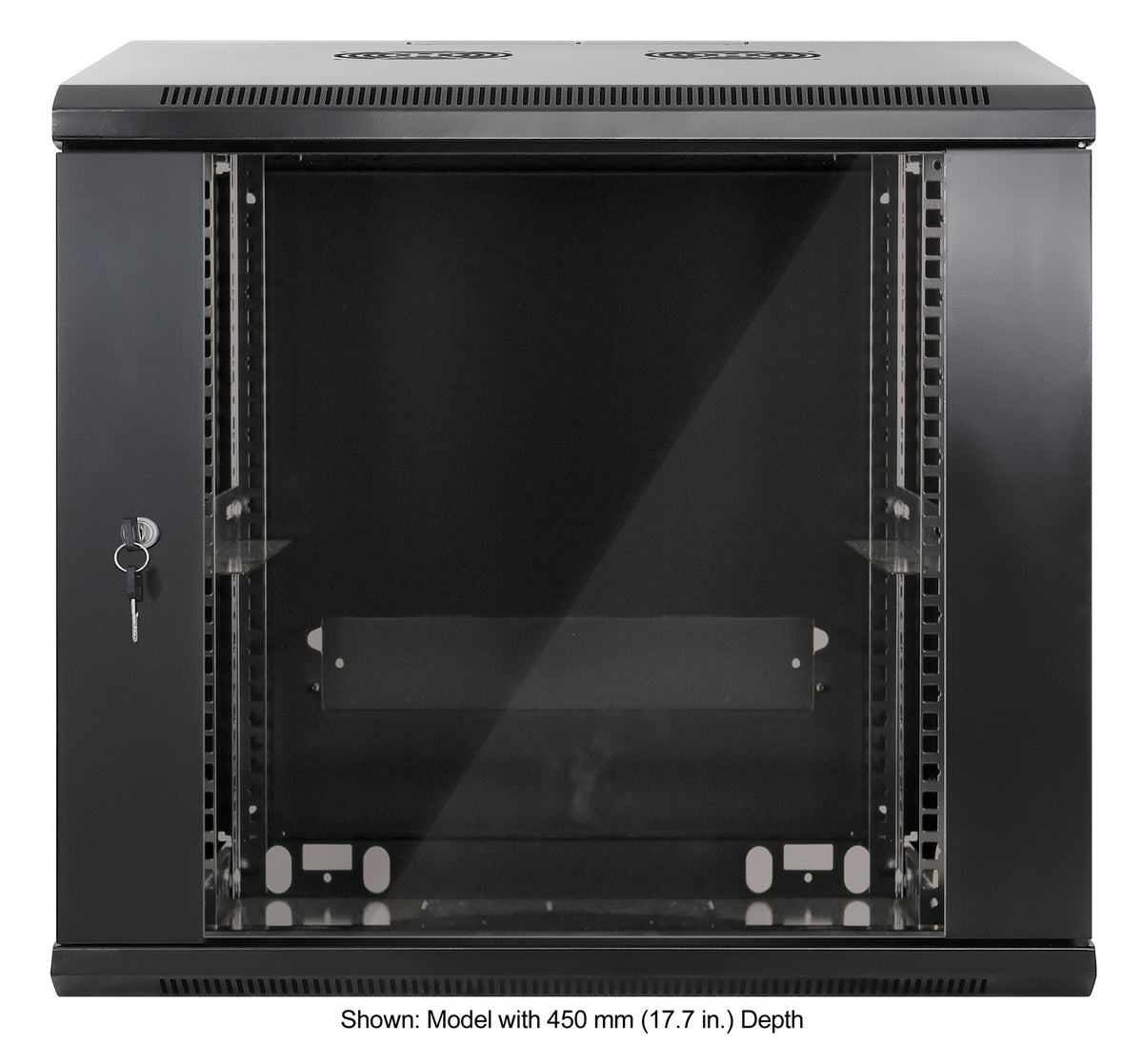9U 19" Wall Mount Network Cabinet, Standard Line, 600 mm (23.6 in.) Depth, Black Image 3