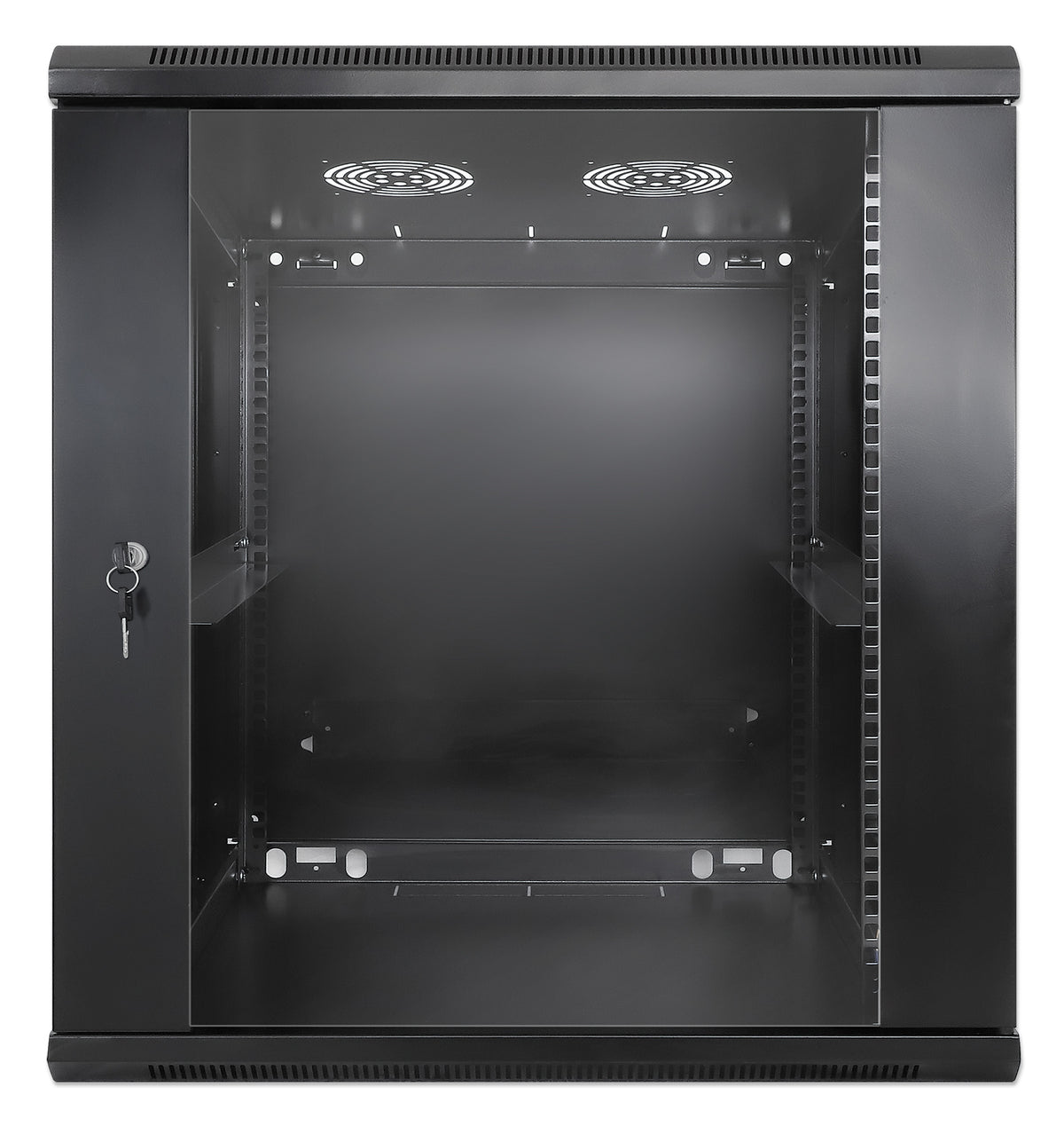 12U 19" Wall Mount Network Cabinet, Standard Line, 600 mm (23.6 in.) Depth, Black Image 3