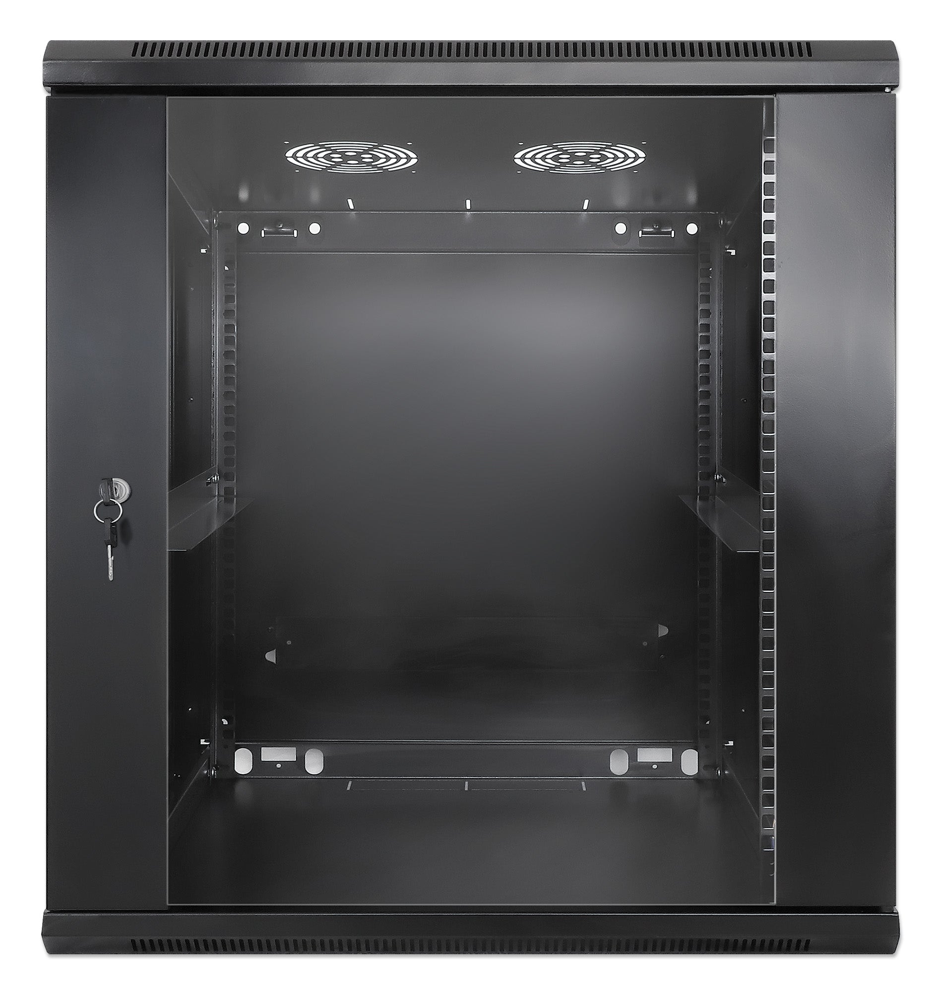 12U 19" Wall Mount Network Cabinet, Standard Line, 600 mm (23.6 in.) Depth, Black Image 3