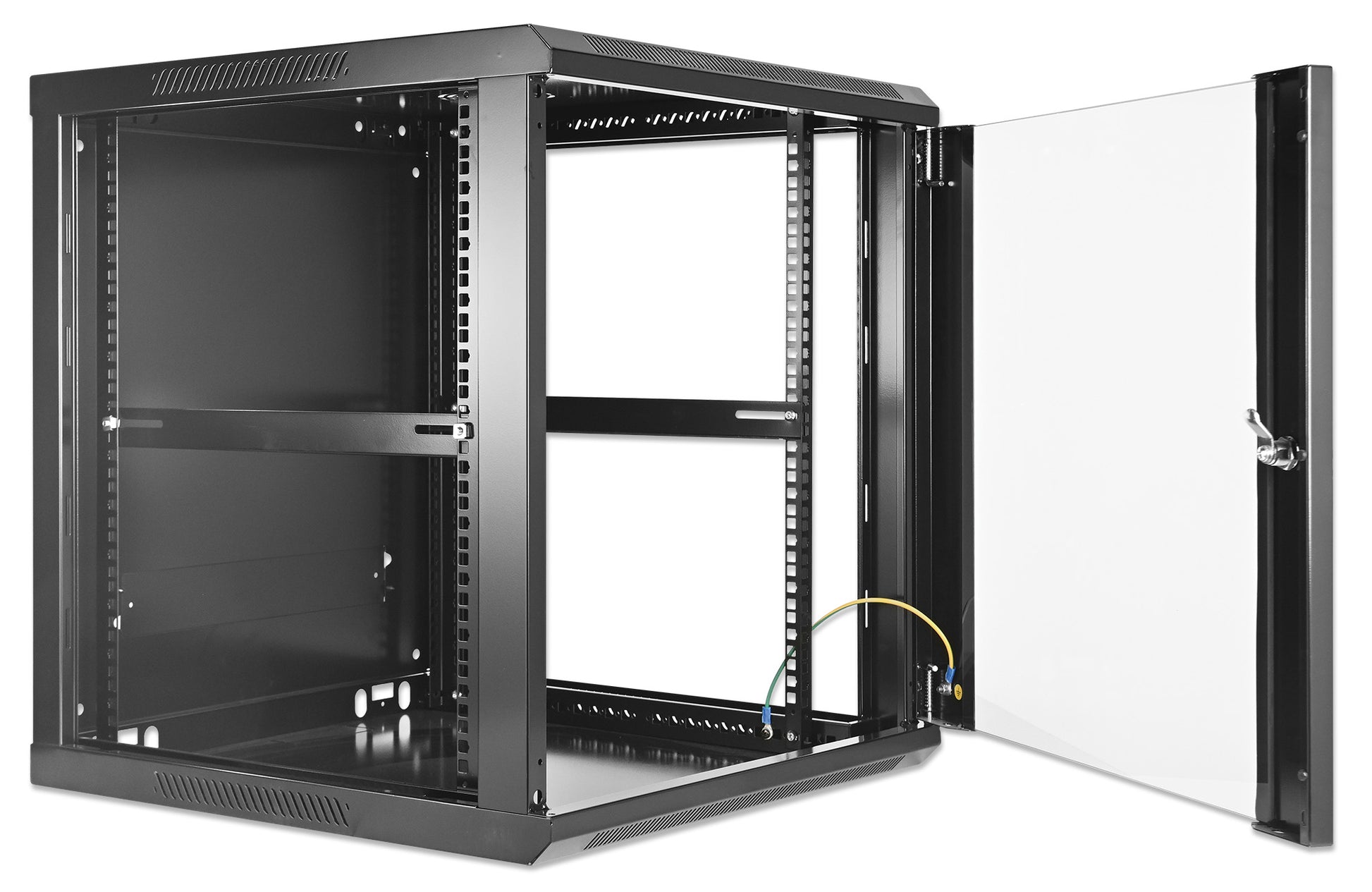 12U 19" Wall Mount Network Cabinet, Standard Line, 600 mm (23.6 in.) Depth, Black Image 5