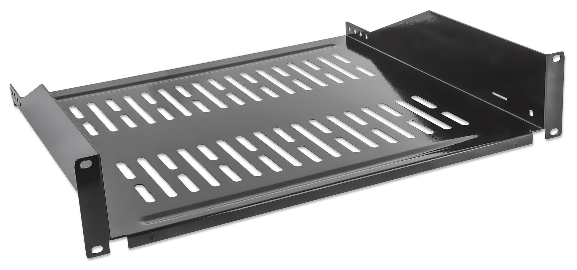 19" Cantilever Shelf, 2U, 400 mm (15.8 in.) Depth, Black Image 3