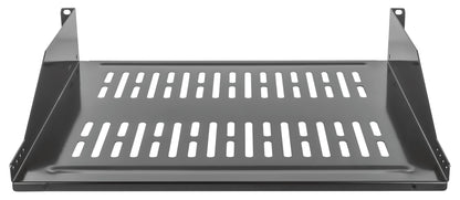 19" Cantilever Shelf, 2U, 400 mm (15.8 in.) Depth, Black Image 6
