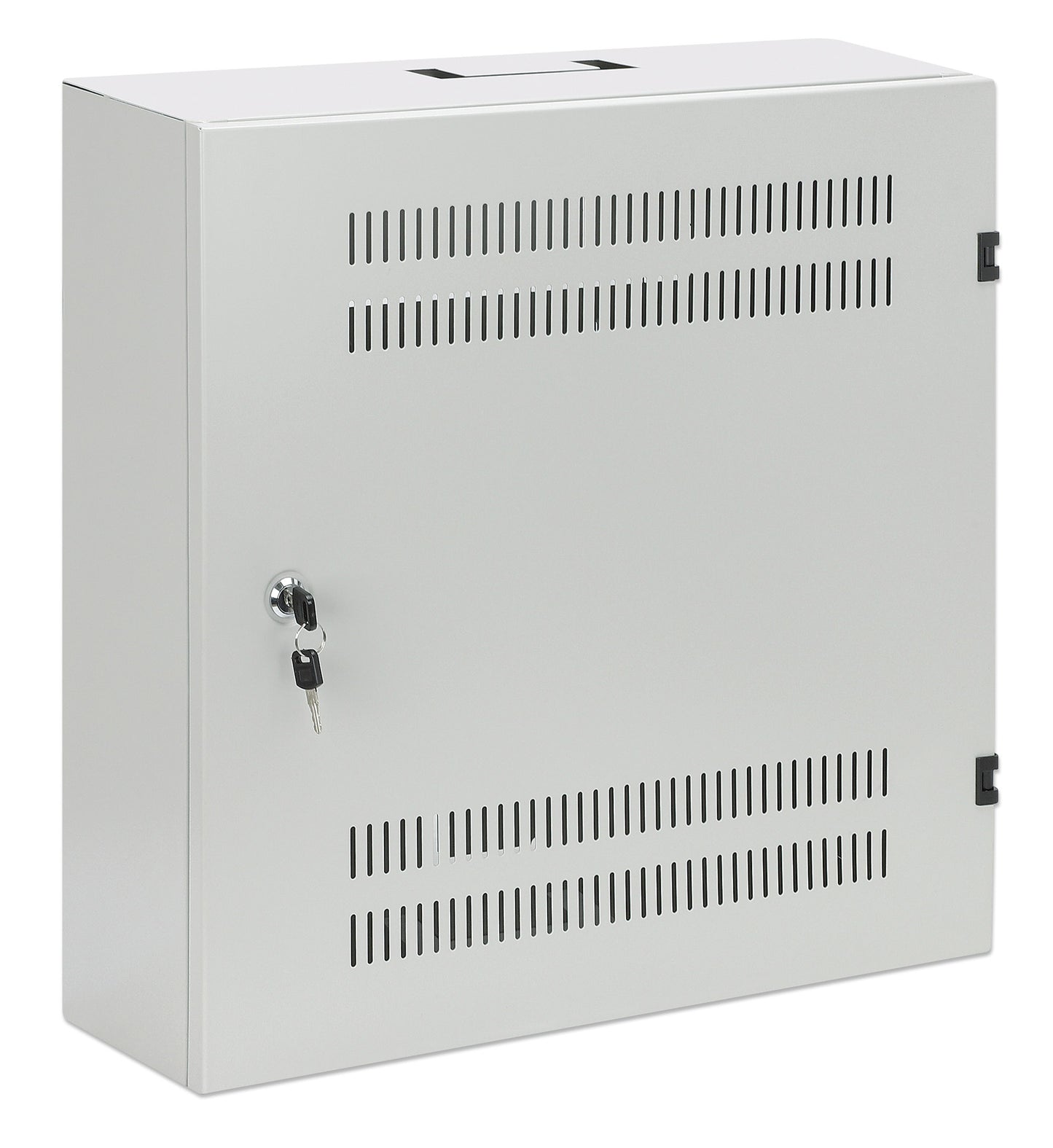 Low-Profile 19" Wall Mount Network Cabinet with 4U Horizontal and 2U Vertical Rails, Gray Image 2