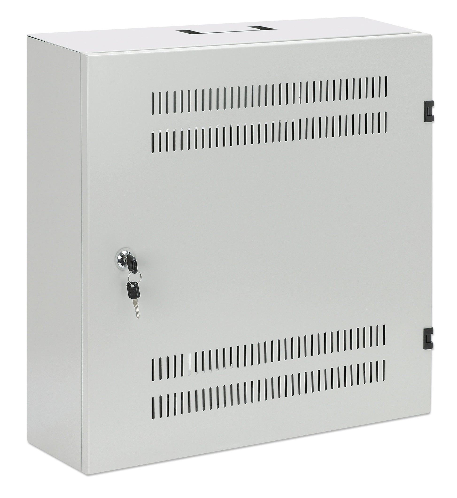 Low-Profile 19" Wall Mount Network Cabinet with 4U Horizontal and 2U Vertical Rails, Gray Image 2