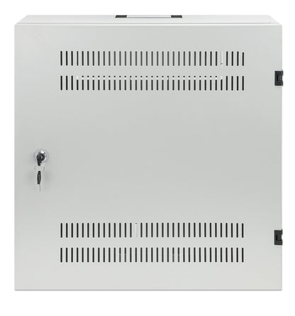 Low-Profile 19" Wall Mount Network Cabinet with 4U Horizontal and 2U Vertical Rails, Gray Image 3