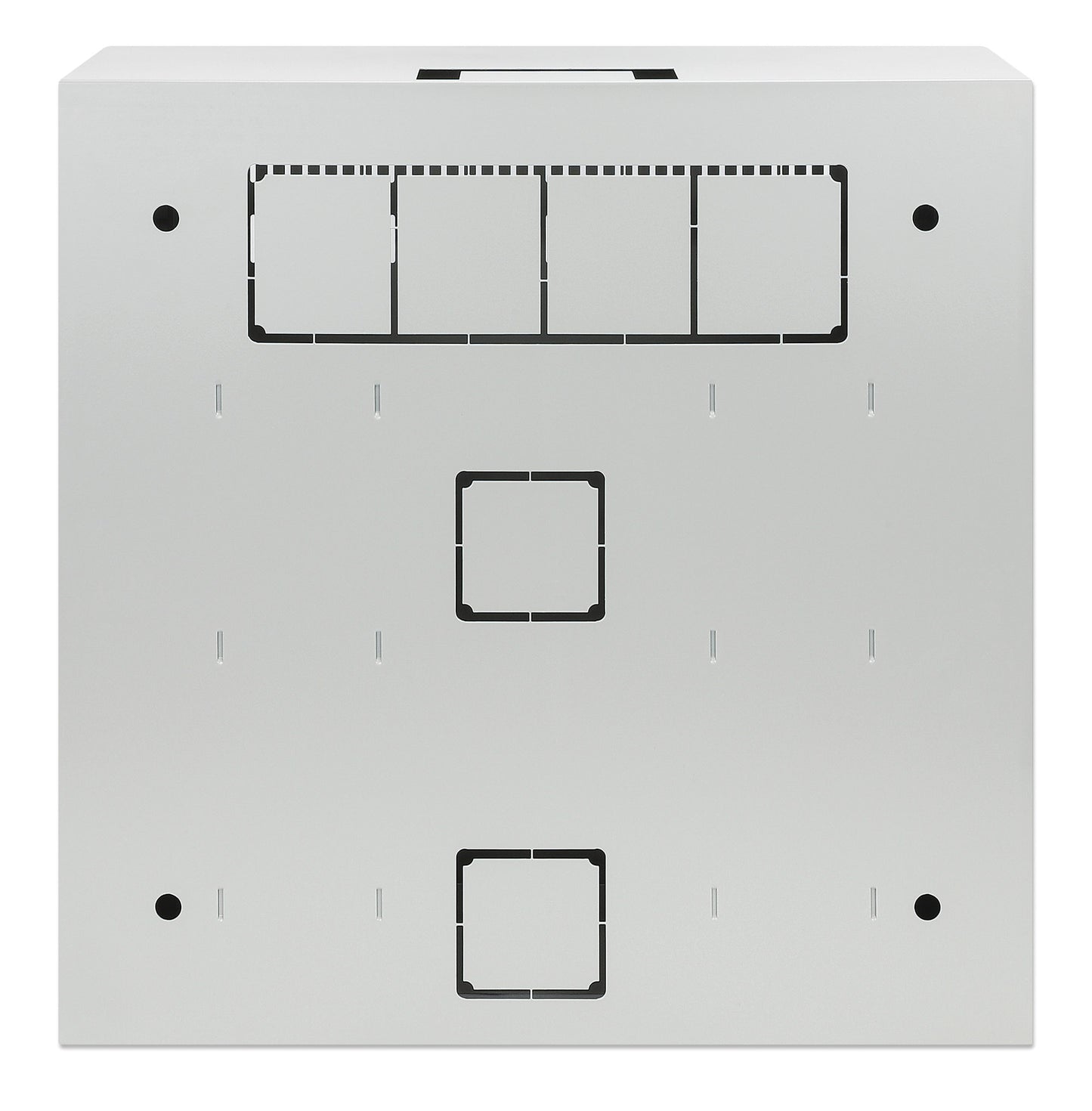 Low-Profile 19" Wall Mount Network Cabinet with 4U Horizontal and 2U Vertical Rails, Gray Image 4