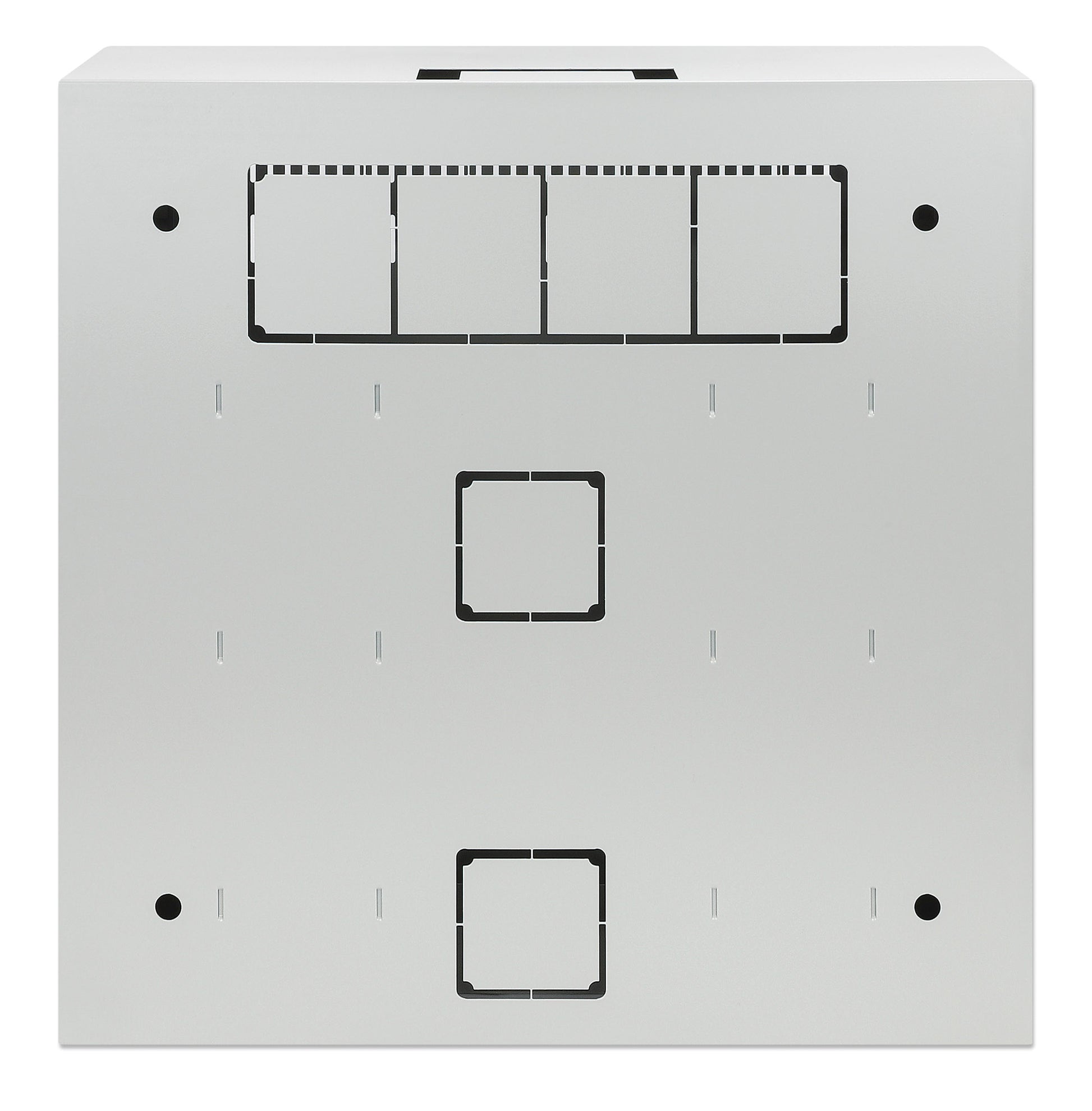 Low-Profile 19" Wall Mount Network Cabinet with 4U Horizontal and 2U Vertical Rails, Gray Image 4
