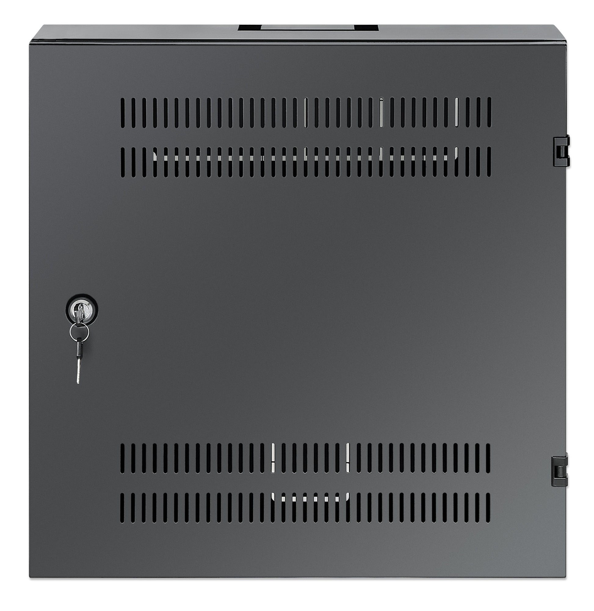 Low-Profile 19" Wall Mount Network Cabinet with 4U Horizontal and 2U Vertical Rails, Black Image 3