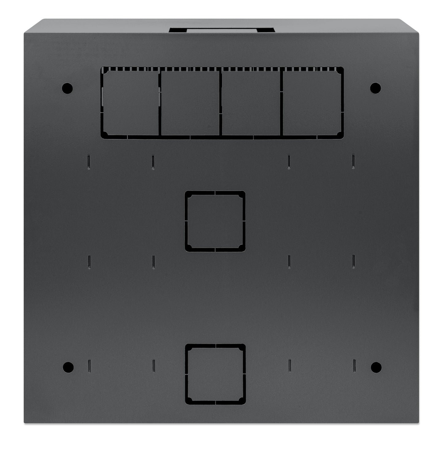 Low-Profile 19" Wall Mount Network Cabinet with 4U Horizontal and 2U Vertical Rails, Black Image 4