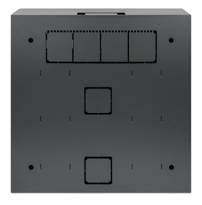 Low-Profile 19" Wall Mount Network Cabinet with 4U Horizontal and 2U Vertical Rails, Black Image 4
