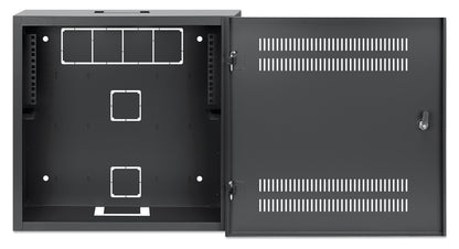 Low-Profile 19" Wall Mount Network Cabinet with 4U Horizontal and 2U Vertical Rails, Black Image 5