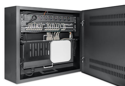 Low-Profile 19" Wall Mount Network Cabinet with 4U Horizontal and 2U Vertical Rails, Black Image 6
