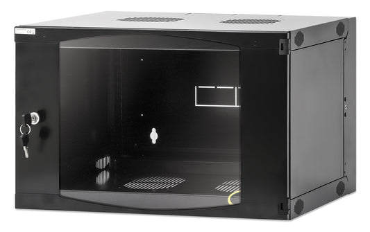 6U 19" Swing Out Wall Mount Network Cabinet, Standard Line, 450 mm (17.7 in.) Depth, Black Image 1