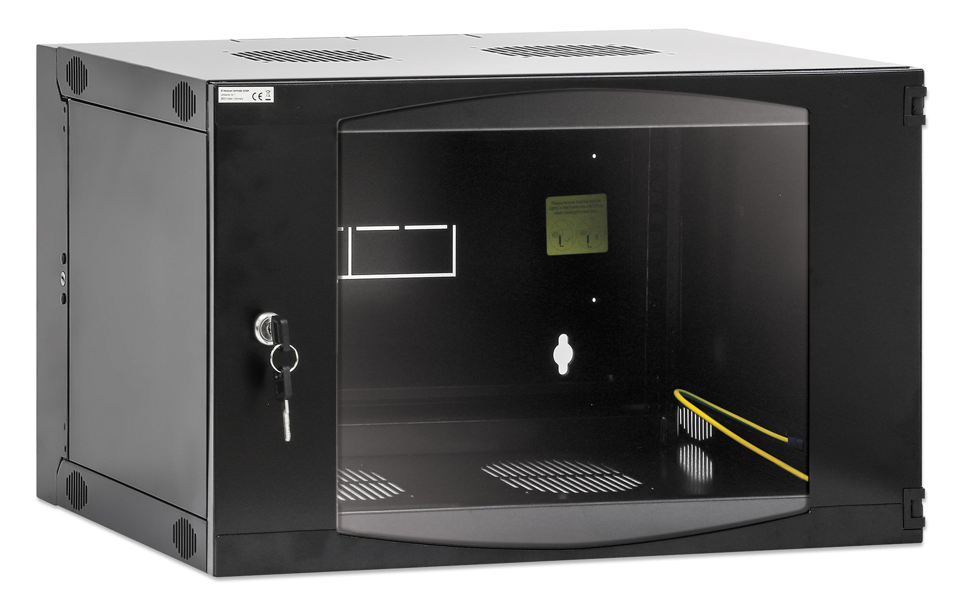 6U 19" Swing Out Wall Mount Network Cabinet, Standard Line, 450 mm (17.7 in.) Depth, Black Image 2