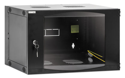 6U 19" Swing Out Wall Mount Network Cabinet, Standard Line, 450 mm (17.7 in.) Depth, Black Image 2