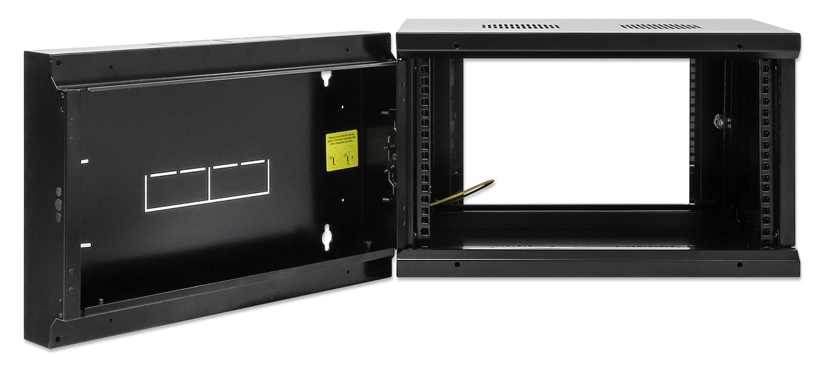 6U 19" Swing Out Wall Mount Network Cabinet, Standard Line, 450 mm (17.7 in.) Depth, Black Image 7