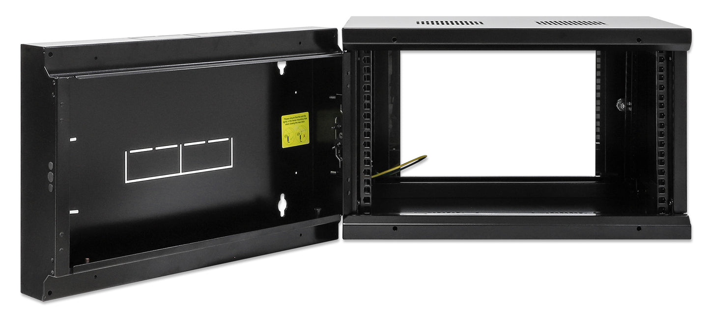 6U 19" Swing Out Wall Mount Network Cabinet, Standard Line, 450 mm (17.7 in.) Depth, Black Image 7