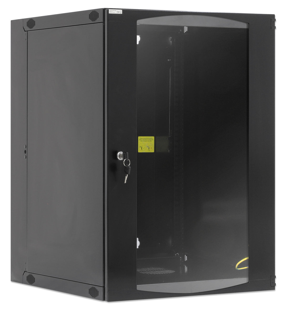15U 19" Swing Out Wall Mount Network Cabinet, Standard Line, 450 mm (17.7 in.) Depth, Black Image 3