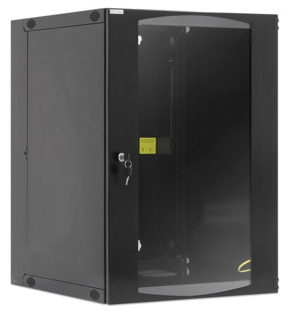 15U 19" Swing Out Wall Mount Network Cabinet, Standard Line, 450 mm (17.7 in.) Depth, Black Image 3