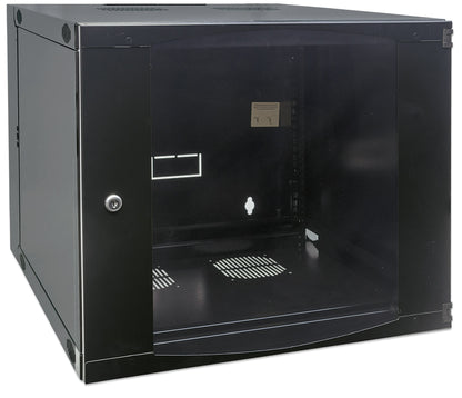 9U 19" Swing Out Wall Mount Network Cabinet, Standard Line, 600 mm (23.6 in.) Depth, Black Image 4
