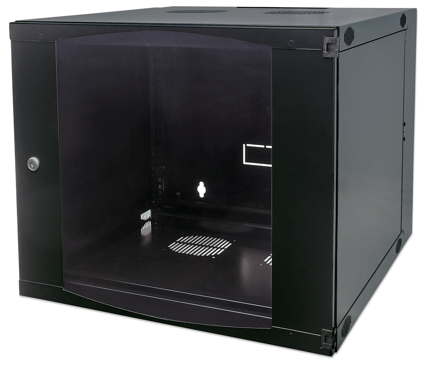 9U 19" Swing Out Wall Mount Network Cabinet, Standard Line, 600 mm (23.6 in.) Depth, Black Image 1