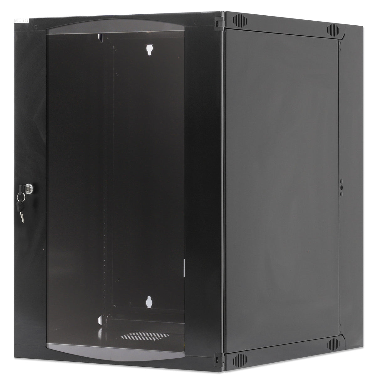 15U 19" Swing Out Wall Mount Network Cabinet, 600 mm (23.6 in.) Depth, Black Image 1