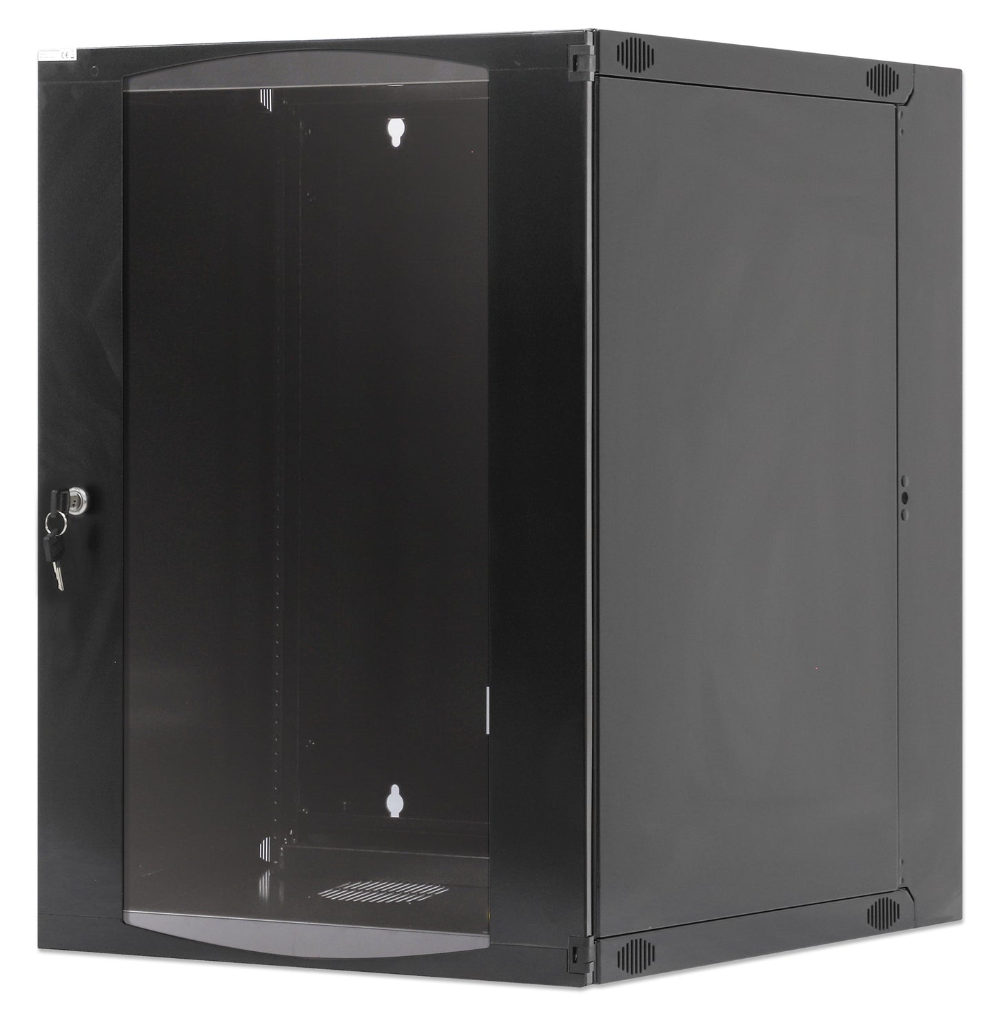 15U 19" Swing Out Wall Mount Network Cabinet, 600 mm (23.6 in.) Depth, Black Image 1