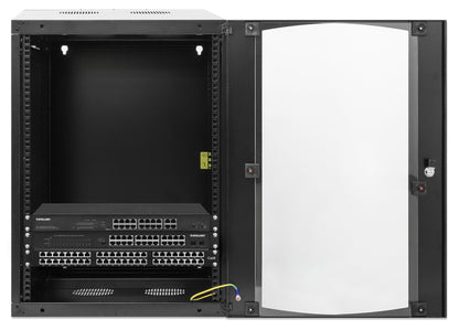 15U 19" Swing Out Wall Mount Network Cabinet, 600 mm (23.6 in.) Depth, Black Image 7