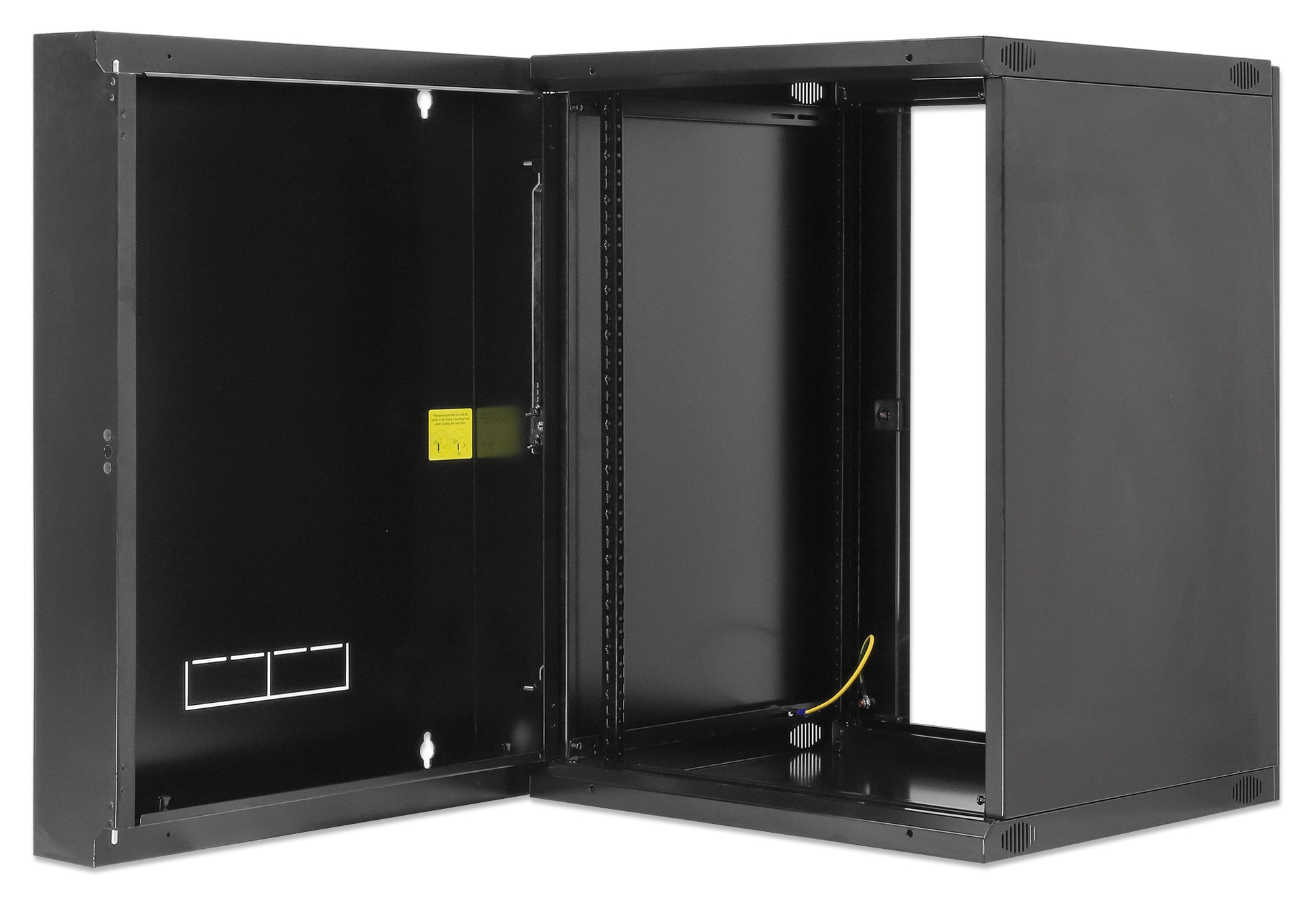 15U 19" Swing Out Wall Mount Network Cabinet, 600 mm (23.6 in.) Depth, Black Image 12