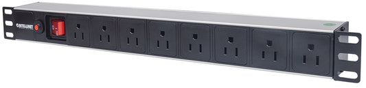 19" 1U Rackmount 8-Output Power Distribution Unit (PDU) Image 1